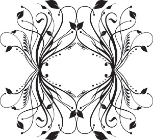 Fashion black-and-white pattern element vector material
