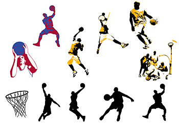 Basketball theme vector material