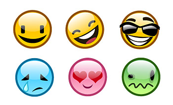Lovely expression vector icon material
