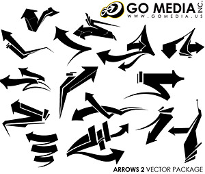 Go Media produced vector material (set8) -arrow