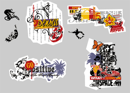 Movement and the street culture vector material-20