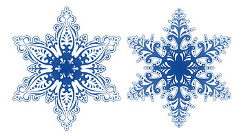 beautiful snowflakes vector material