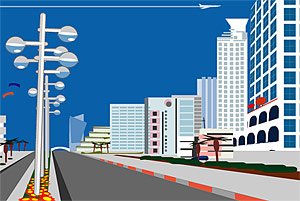 City vector material