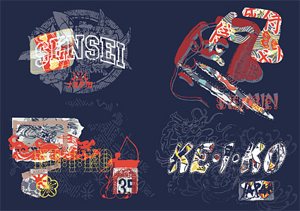 Movement and the street culture vector material-8