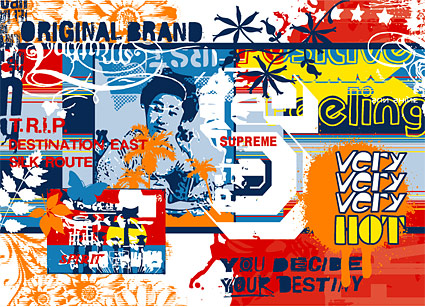 Movement and the street culture vector material-9