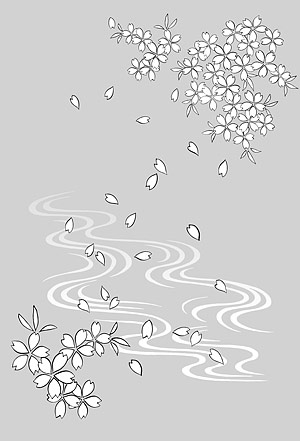 Line drawing of flowers -19