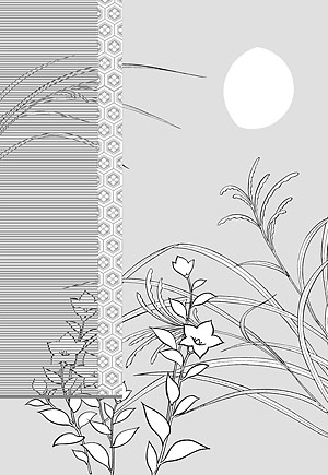Line drawing of flowers -8