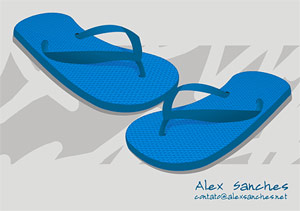 Vector material slippers cdr