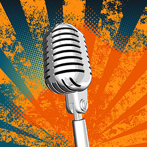 Silver microphone vector material