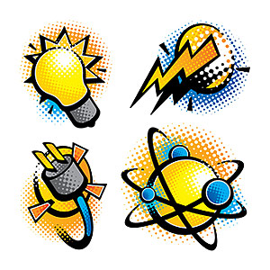 Vector comic style icon material-1