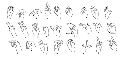 Various figures gesture vector material