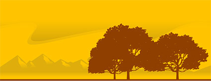 Vector material evening trees