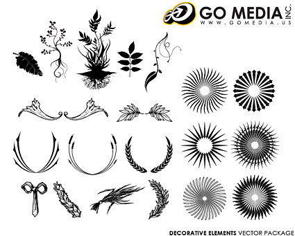 Go Media produced vector material - Continental lace patterns and radio