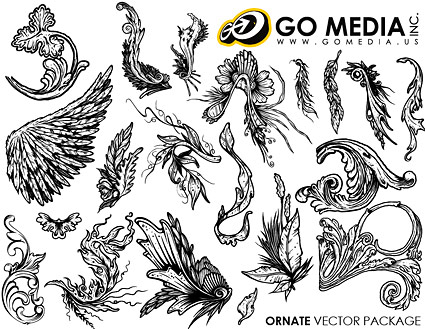 Go Media produced vector material - Continental and lace wings