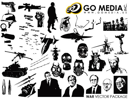 Go Media produced vector material - the theme of war