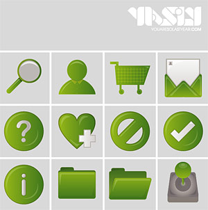 Green common web design style icon