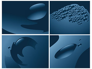 Blue water vector material