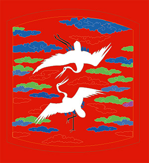 Classical Chinese auspicious crane map