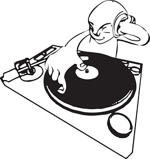 DJ figure illustrations vector material