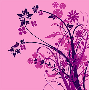 Fashion purple flowers