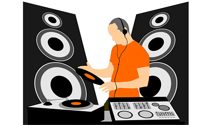 DJ music equipment vector material