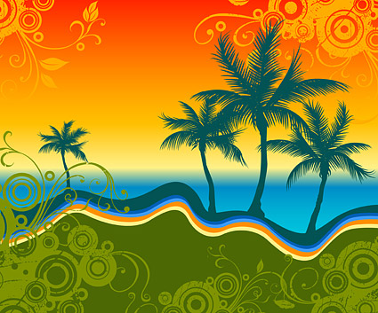 Vector patterns and sea palm