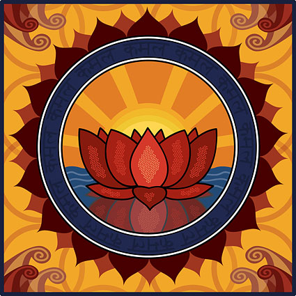 Lotus logo theme vector material