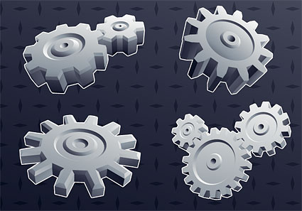 3D cool gear element vector background material