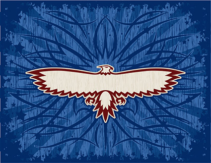 Vector material eagle totem