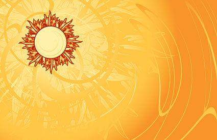 Hot! Sun and the beautiful background material vector