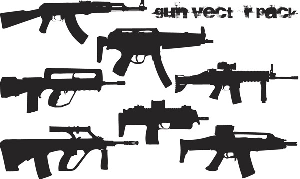 Vector trend of design elements - guns in Pictures