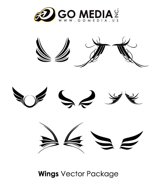 Go Media produced vector material - cool wings-1