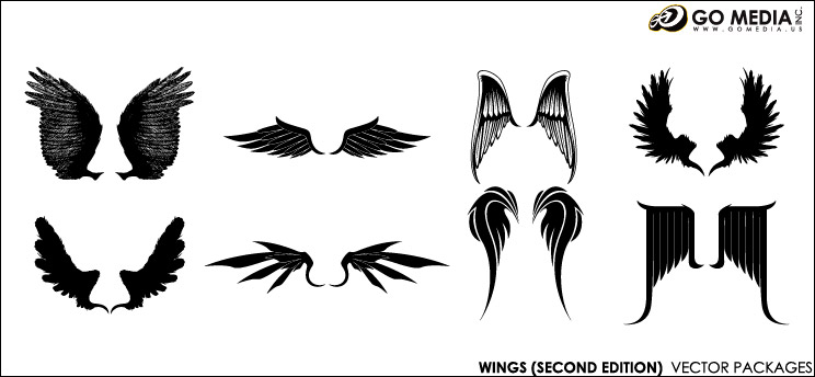 Go Media produced vector material - cool wings-2