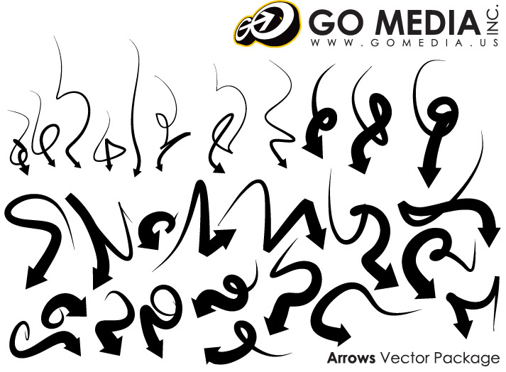 Go Media produced vector material - cool arrow