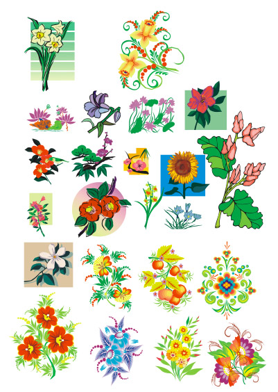 Lotus, and other patterns Vector