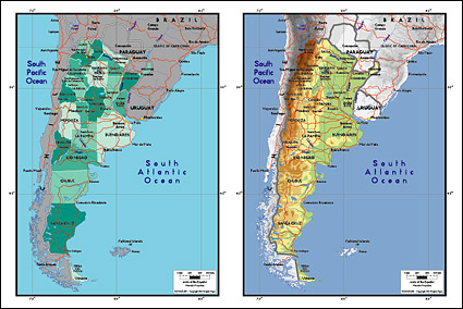 Vector map of the world exquisite material - Argentina map