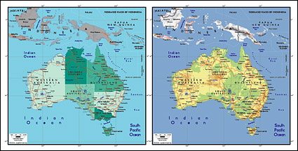 Vector map of the world exquisite material - Australia map