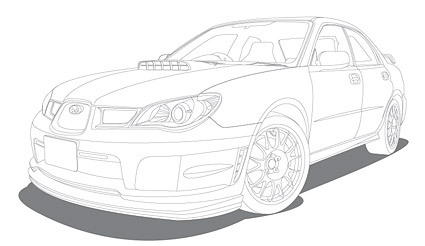 Line drawing vehicle (car)
