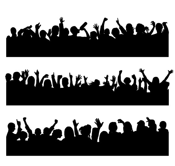 Pictures of people cheered vector material