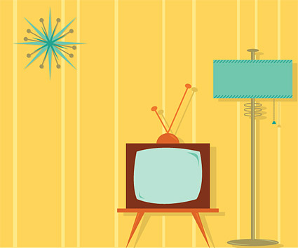 TV cartoons such as interior decoration material vector