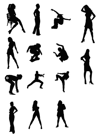 Women and sports figures Vector