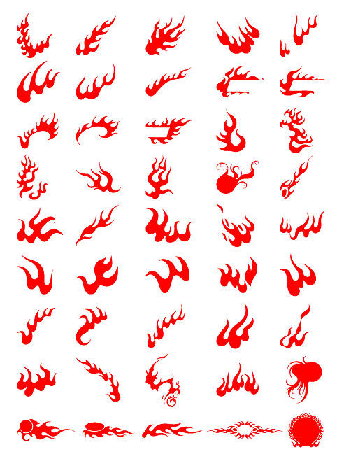Vector designs of various fire