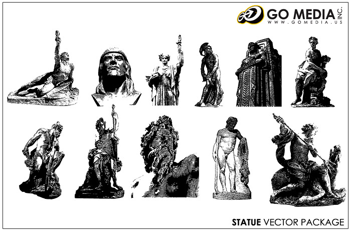 Go Media produced vector material - sculptures