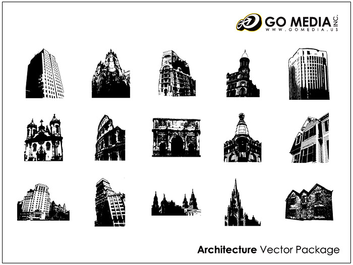 Go Media produced vector material - Continental ancient architecture