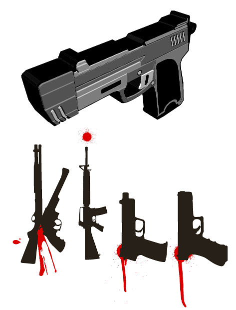 Military-related - guns vector material