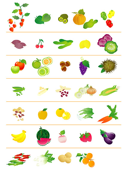 Fruits and vegetables icon