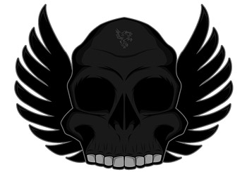 The trend of the skull with wings