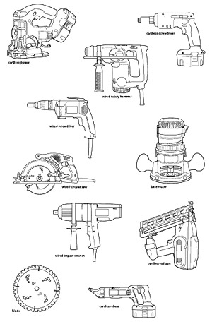 Power Tools vector material