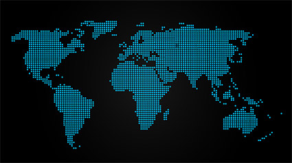 Blue-point map of the world vector material