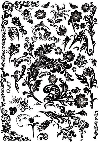 Several practical rough black-and-white pattern